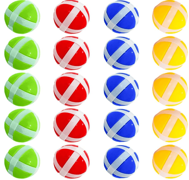 20 Dardos pelotas adhesivas de colores